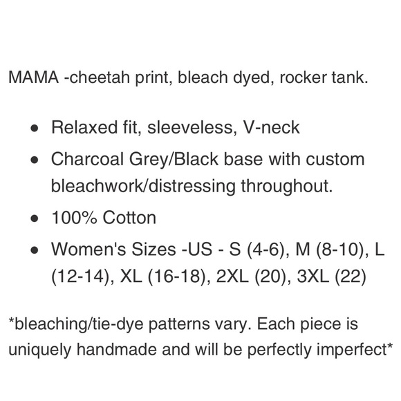 Mama distressed/bleached cheetah print tank top - Picture 4 of 4